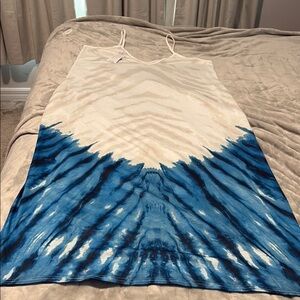 Blue and White Tie-Dye Dress